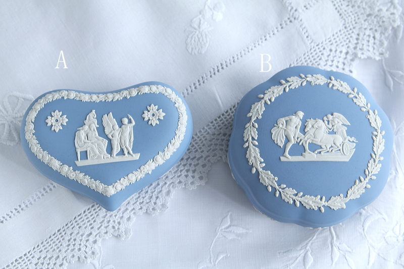 ヴィンテージジャスパーウェア　トリンケットボックス　WEDGWOOD　ウエッジウッド　アンティークストリュフ