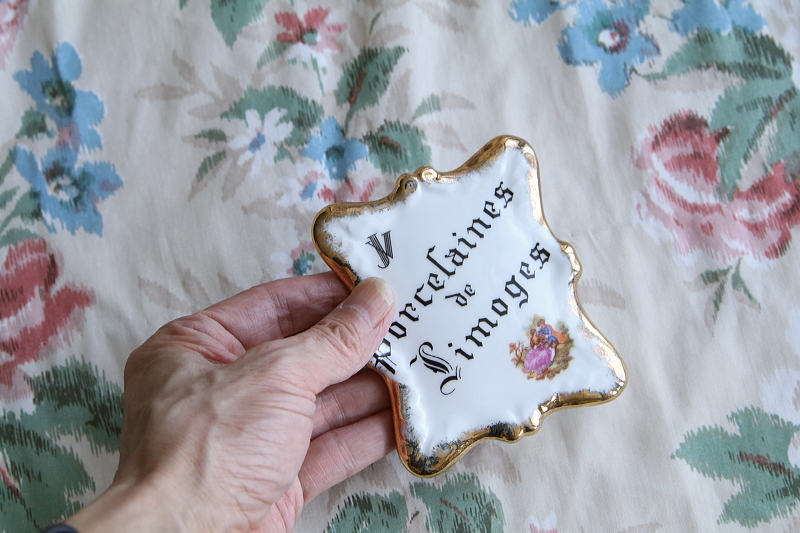 porcelaines de limoges ショップディスプレイサイン　JV Authentique フランス　アンティークストリュフ