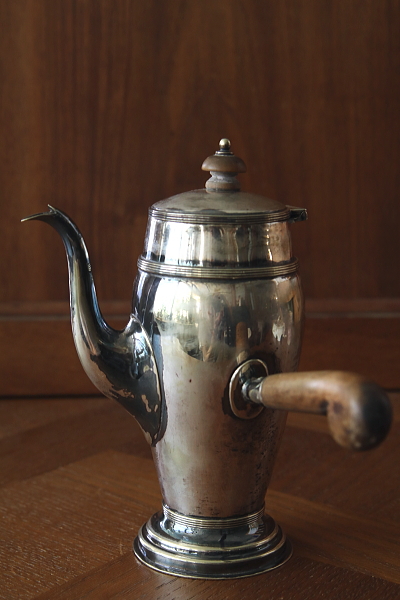 ウッドハンドル　ホットチョコレートポット　Collingwood & Son Ltd　イギリス　アンティークストリュフ