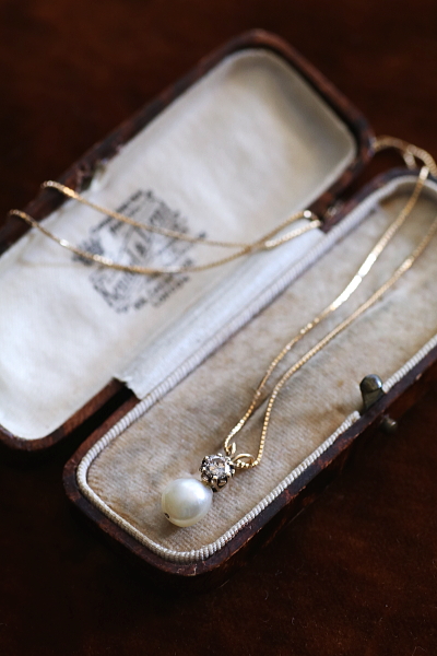 ダイヤモンド　セミバロックパール　ヴィンテージペンダント　アンティークストリュフ 20251023