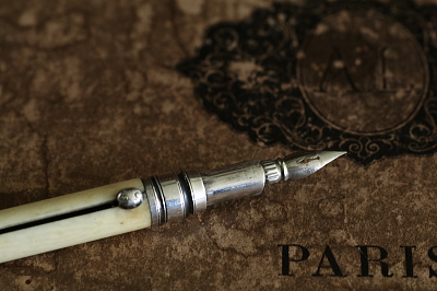 ヴィクトリアン　アイボリーペン&ペンシル　S.MORDAN イギリス アンティークストリュフ