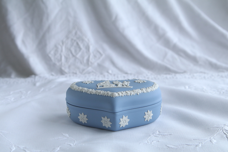 ヴィンテージジャスパーウェア　トリンケットボックス　WEDGWOOD　ウエッジウッド　アンティークストリュフ