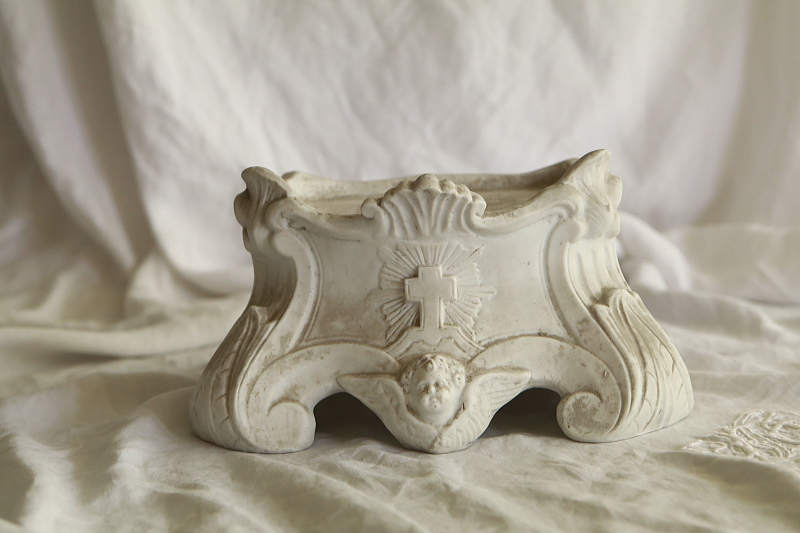 ビスクの聖像台　天使　mauger and fils フランス　アンティークストリュフ