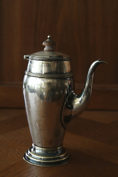 ウッドハンドル　ホットチョコレートポット　Collingwood & Son Ltd　イギリス　アンティークストリュフ