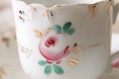 ウエディングスーベニール　コーヒーカップソーサー　vieux paris　アンティークストリュフ