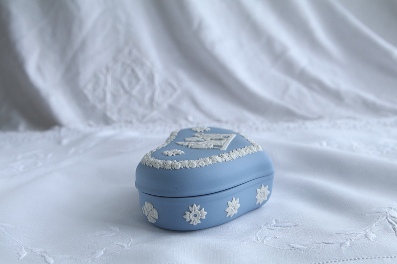 ヴィンテージジャスパーウェア　トリンケットボックス　WEDGWOOD　ウエッジウッド　アンティークストリュフ