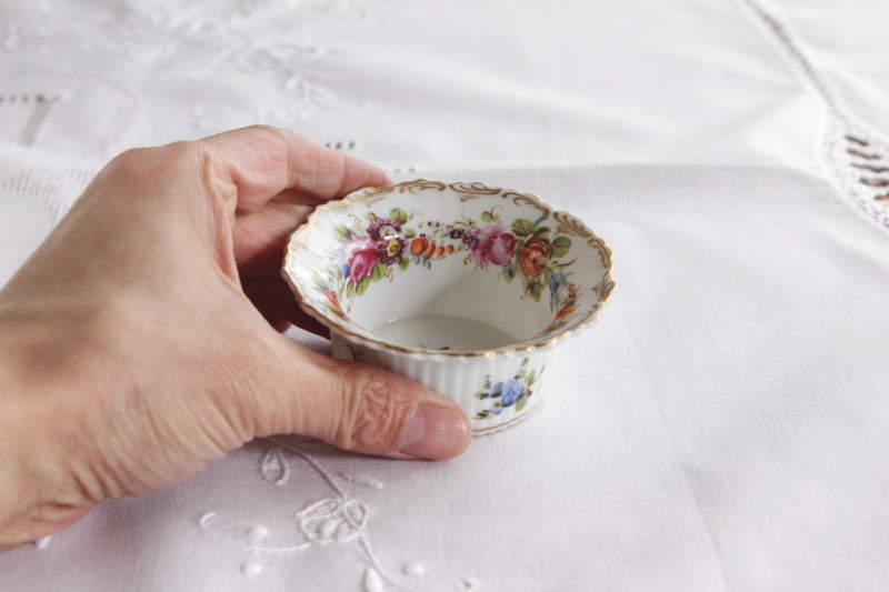 アンティークドレスデン　手描きの花　小鉢　ドイツ