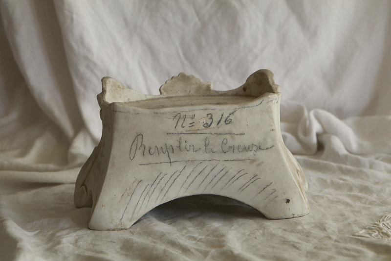 ビスクの聖像台　天使　mauger and fils フランス　アンティークストリュフ