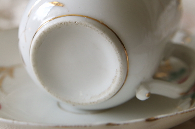 ウエディングスーベニール　コーヒーカップソーサー　vieux paris　アンティークストリュフ