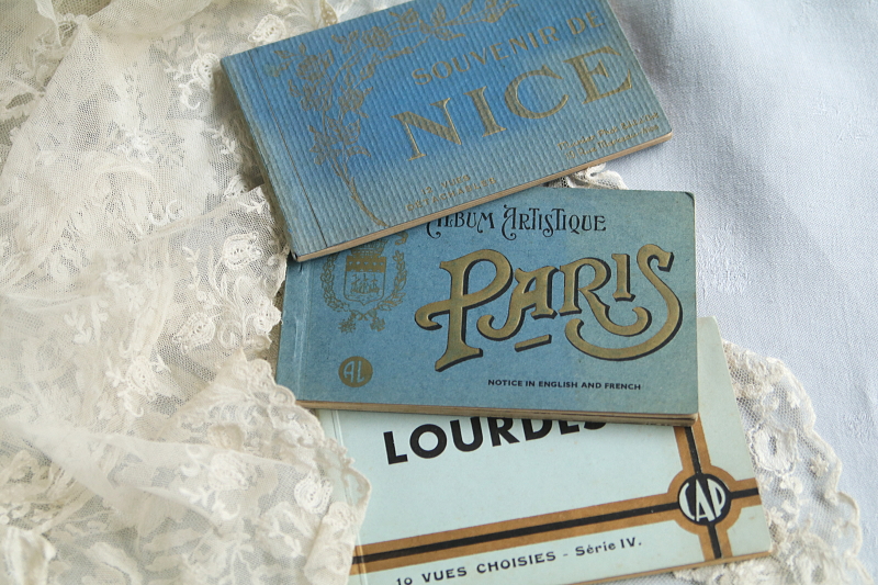 スーベニールポストカードアルバム　nice paris lourdes　フランス　アンティークストリュフ