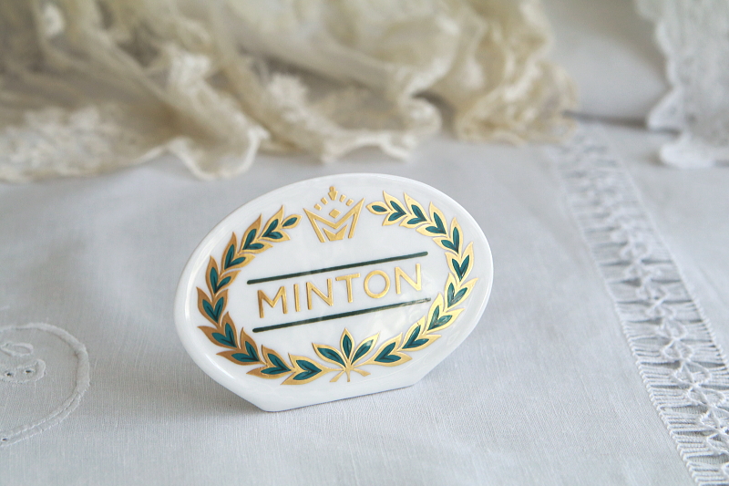 MINTONのショップディスプレイサイン　ミントン　イギリス　アンティークストリュフ