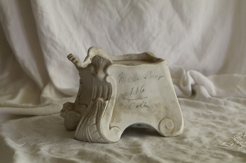 ビスクの聖像台　天使　mauger and fils フランス　アンティークストリュフ