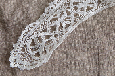 ハンドメイドボビンレースカラー　イギリス　アンティークストリュフ