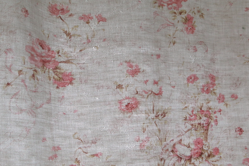 薔薇のブーケ　フレンチコットンファブリック　フランス　アンティークストリュフ