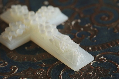 ベツレヘムパール　花十字ペンダント　パレスチナ　アンティークストリュフ