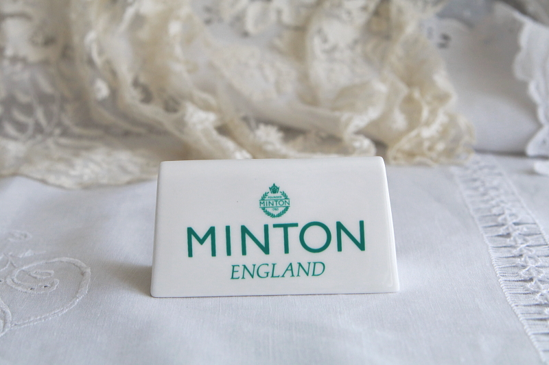 MINTONのショップディスプレイサイン　ミントン　イギリス　アンティークストリュフ