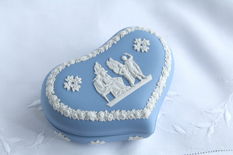ヴィンテージジャスパーウェア　トリンケットボックス　WEDGWOOD　ウエッジウッド　アンティークストリュフ