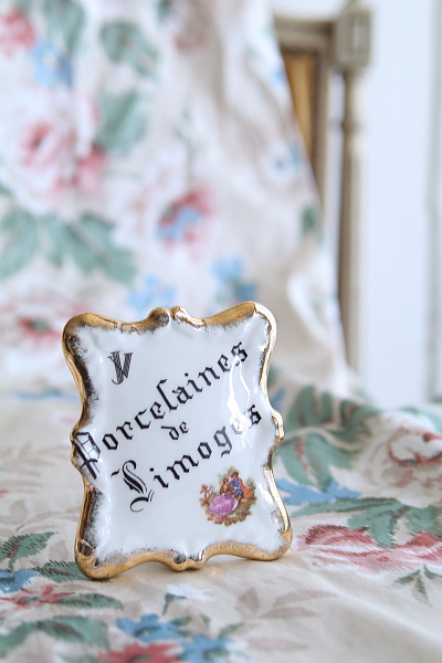 porcelaines de limoges ショップディスプレイサイン　JV Authentique フランス　アンティークストリュフ 20260901
