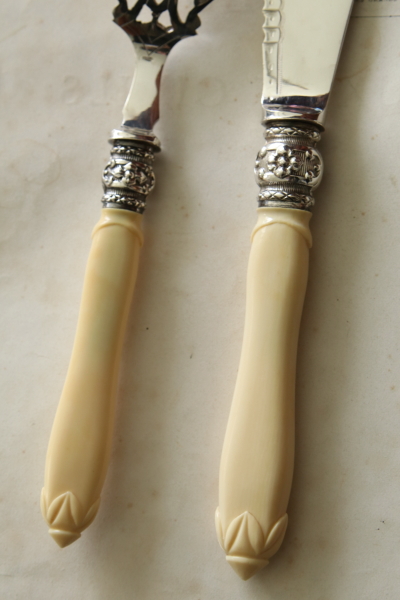 アイボリーハンドル　フィッシュカーバーズ　イギリス アンティークストリュフ