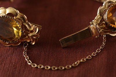 シトリンペーストブレスレット　ヨーロッパ　アンティークストリュフ 202602019