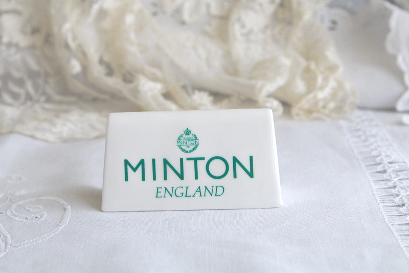 MINTONのショップディスプレイサイン　ミントン　イギリス　アンティークストリュフ
