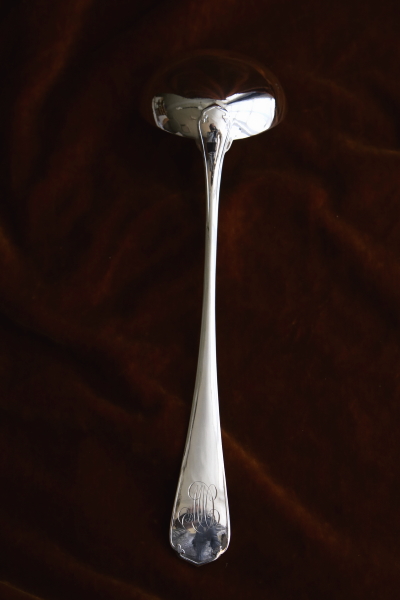 クリストフルのスープレードル　japonais フランス　christofle アンティークストリュフ