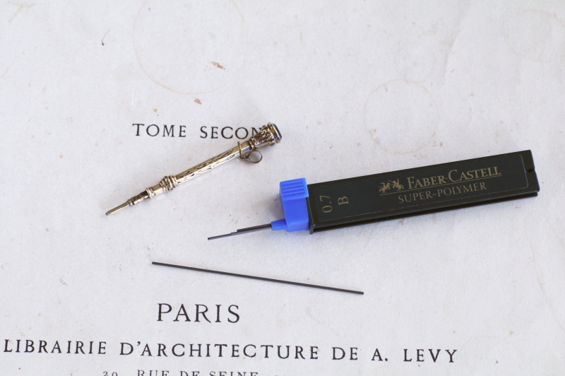 ヴィクトリアン　ミニチュアメカニカルペンシル　フォブシール　イギリス アンティークストリュフ