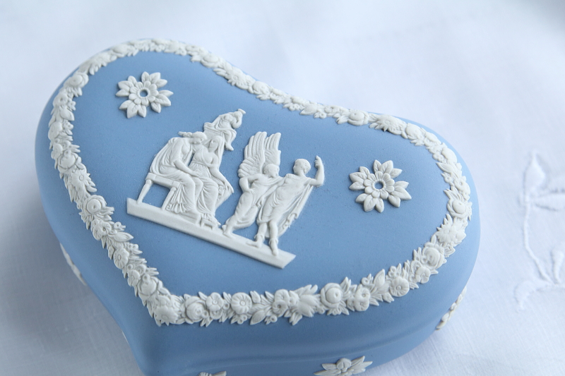 ヴィンテージジャスパーウェア　トリンケットボックス　WEDGWOOD　ウエッジウッド　アンティークストリュフ