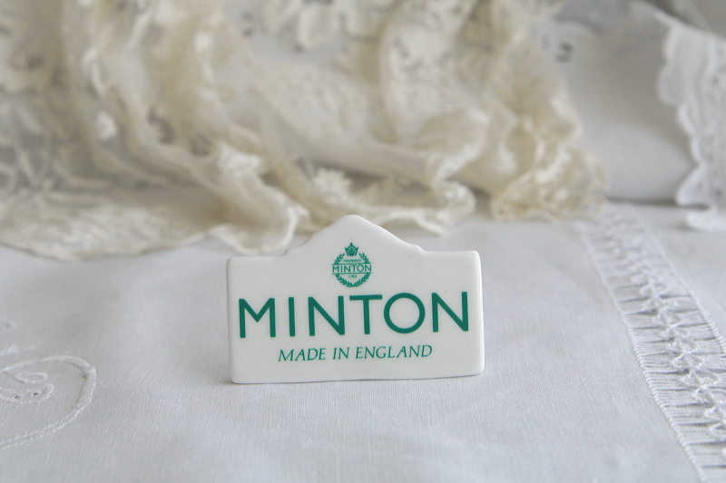MINTONのショップディスプレイサイン　ミントン　イギリス　アンティークストリュフ