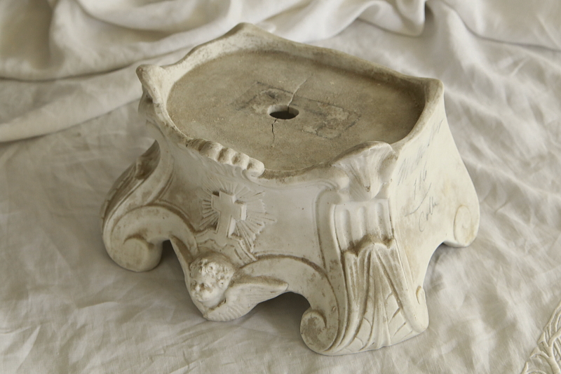 ビスクの聖像台　天使　mauger and fils フランス　アンティークストリュフ