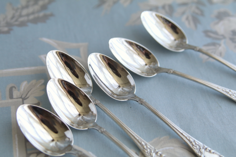 フレンチシルバースモールティースプーン　olier and caron フランス　アンティークストリュフ