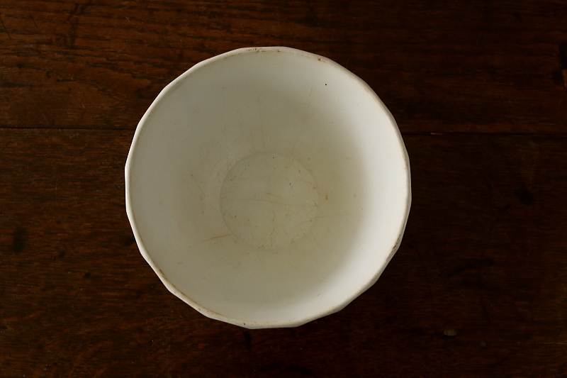 モスローズのラージカフェオレボウル　フランス　アンティークストリュフ