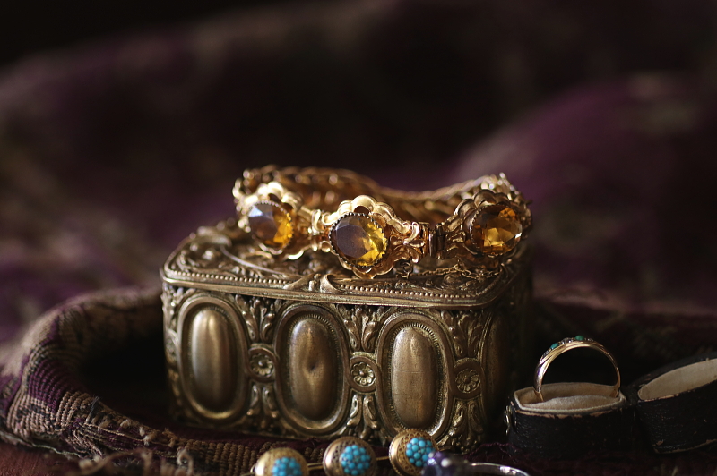 シトリンペーストブレスレット　ヨーロッパ　アンティークストリュフ 202602019