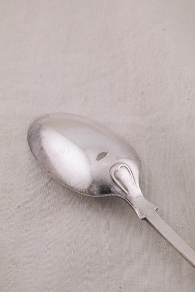 フィドルパターンのサービングスプーン　mappin and webb elkington 　イギリス　アンティークストリュフ