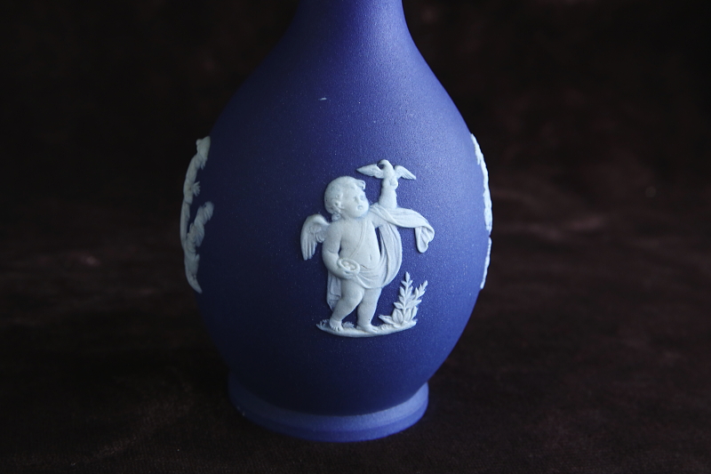 ジャスパーウェア　天使のポージーベース　wedgwood ウエッジウッド　イギリス　アンティークストリュフ
