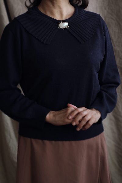 ヴィクトリアンマザーオブパールブローチ　イギリス　アンティークストリュフ