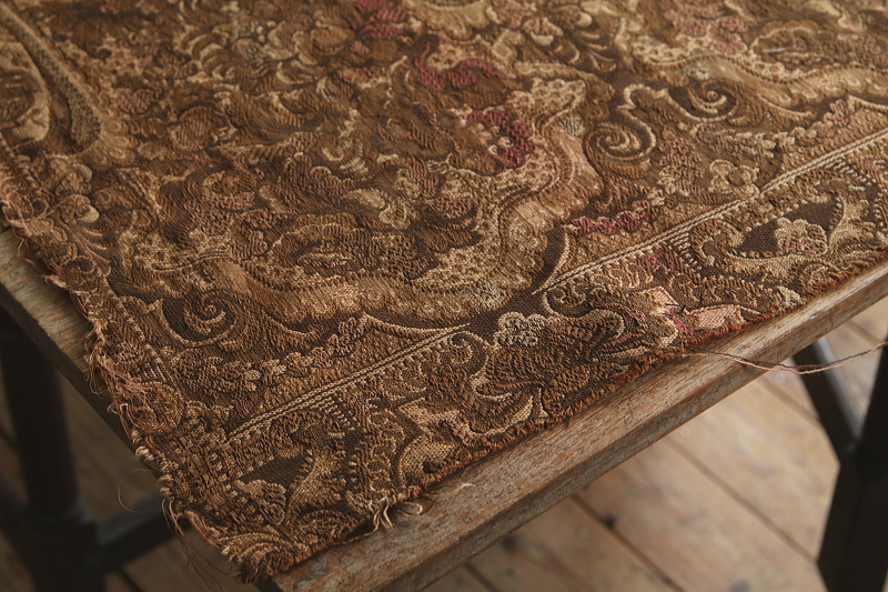 花のヴィンテージゴブラン　フランス アンティークストリュフ