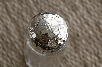 カットグラス　ドレッシングジャー　イギリス　アンティークストリュフ