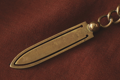 ブラスブックマーク　ペーパーナイフ　イギリス　アンティークストリュフ