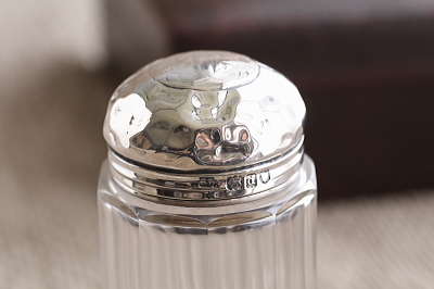 カットグラス　ドレッシングジャー　イギリス　アンティークストリュフ