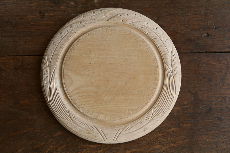 小麦の彫刻のブレッドボード　イギリス　アンティークストリュフ