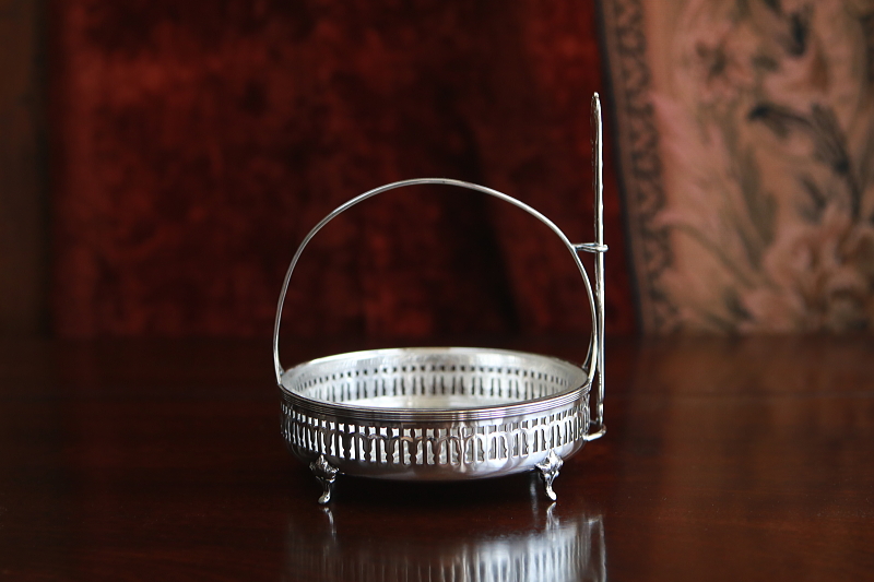 Mappin and Webb バターティッシュ&ナイフ　イギリス　アンティークストリュフ