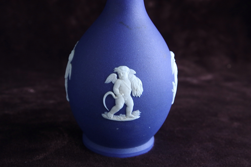 ジャスパーウェア　天使のポージーベース　wedgwood ウエッジウッド　イギリス　アンティークストリュフ