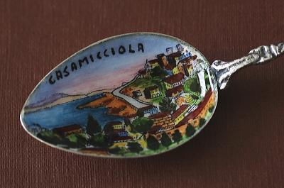 跳ね馬のスーベニールスプーン casamicciola イタリア アンティークストリュフ