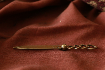 ブラスブックマーク　ペーパーナイフ　イギリス　アンティークストリュフ