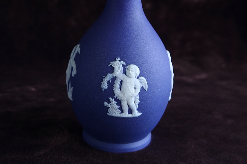 ジャスパーウェア　天使のポージーベース　wedgwood ウエッジウッド　イギリス　アンティークストリュフ