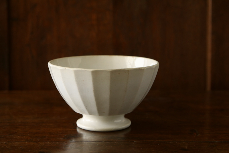 モスローズのラージカフェオレボウル　フランス　アンティークストリュフ