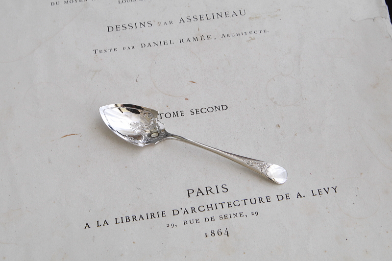 シルバースモールジャムスプーン イギリス エドワーディアン