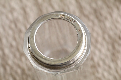 カットグラス　ドレッシングジャー　イギリス　アンティークストリュフ