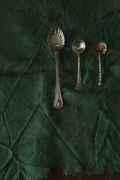 調味料用シルバースプーン　シェルパターン　イギリス　フランス　アンティークストリュフ 20250514